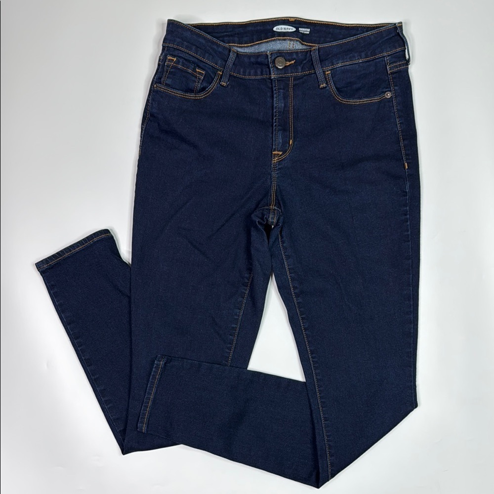 Old Navy Rockstar Super Skinny Dark Wash Jeans Size 8 Long
